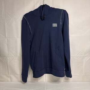 Antony Morato Navy Cotton Logo-Patch Hoodie